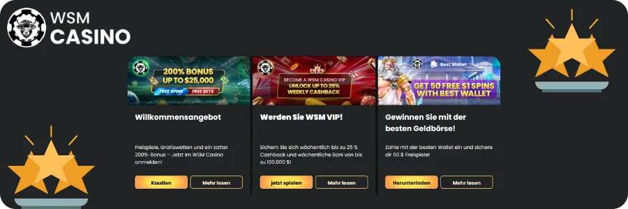 WSM Casino Bonus & Aktionen