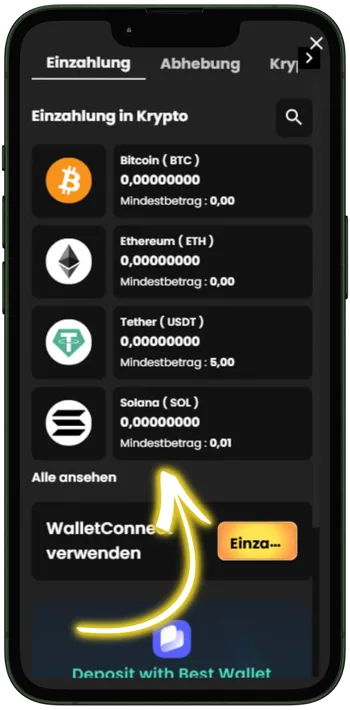 WSM Casino Krypto einzahlen